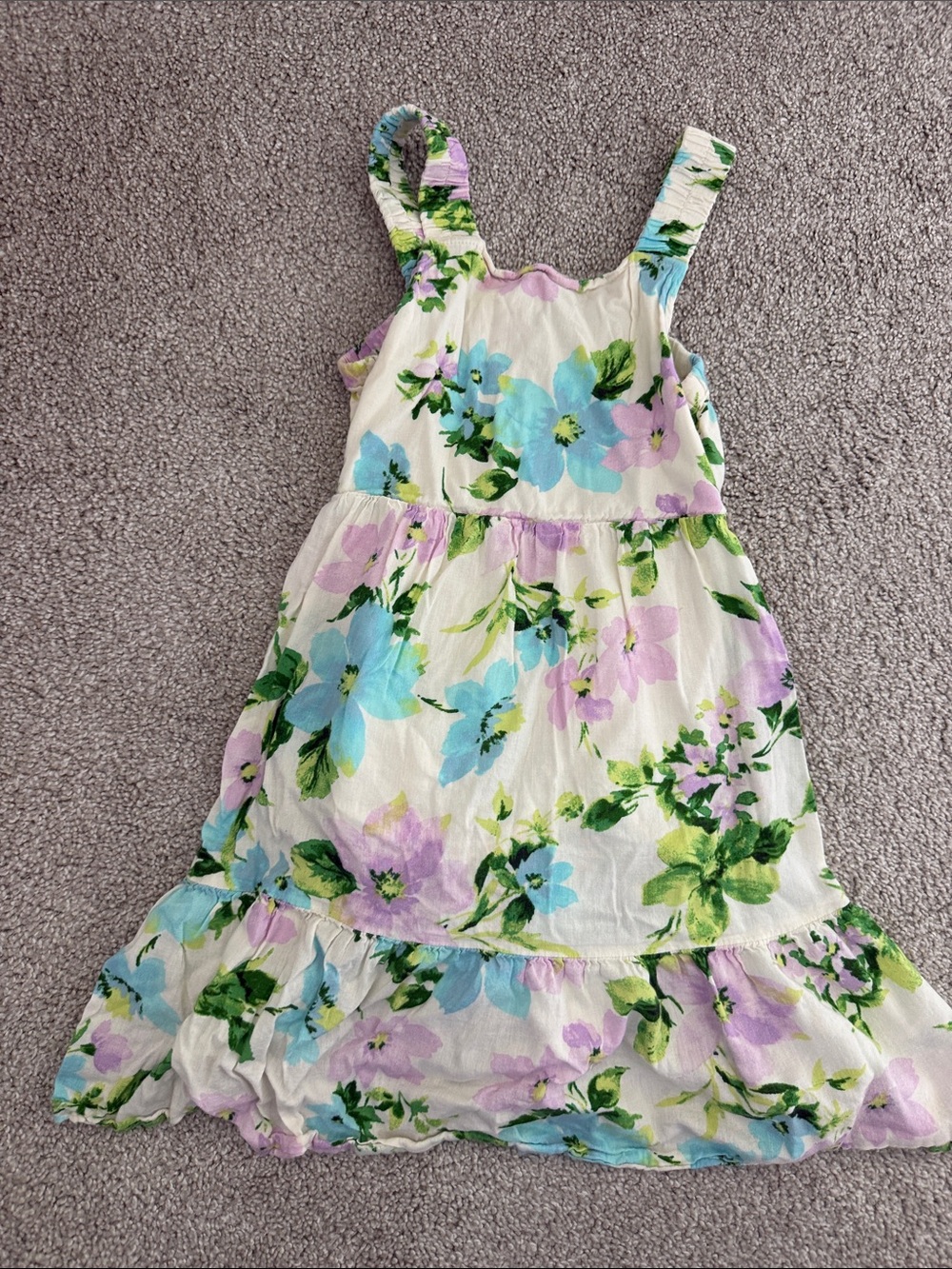 Old Navy Girls Floral Sundress in Pastel Blue, Lilac & Green